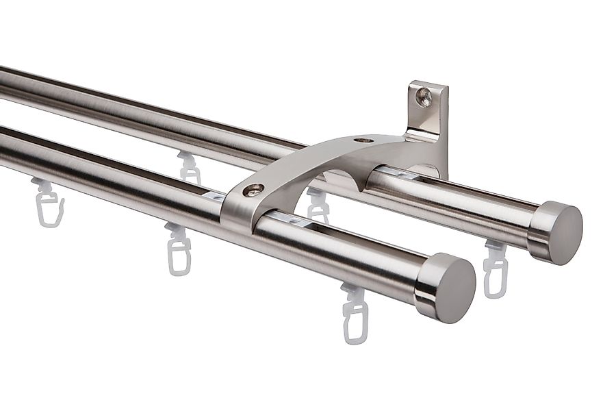 DécoProfi Innenlaufschiene Gardinenstangen Set 2-läufig Endkappe günstig online kaufen