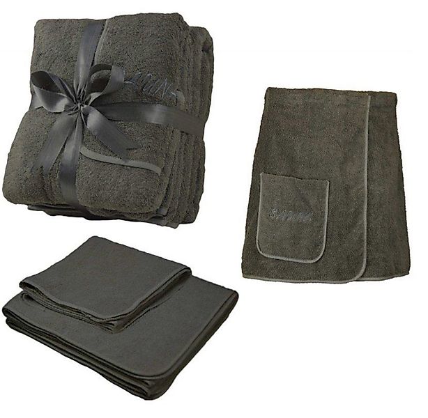 EXKLUSIV HEIMTEXTIL Saunatuch, Frottee (Set, 3-St) günstig online kaufen