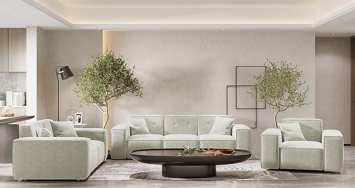Fun Möbel Polstergarnitur Sofaset Designersofa CESINA günstig online kaufen