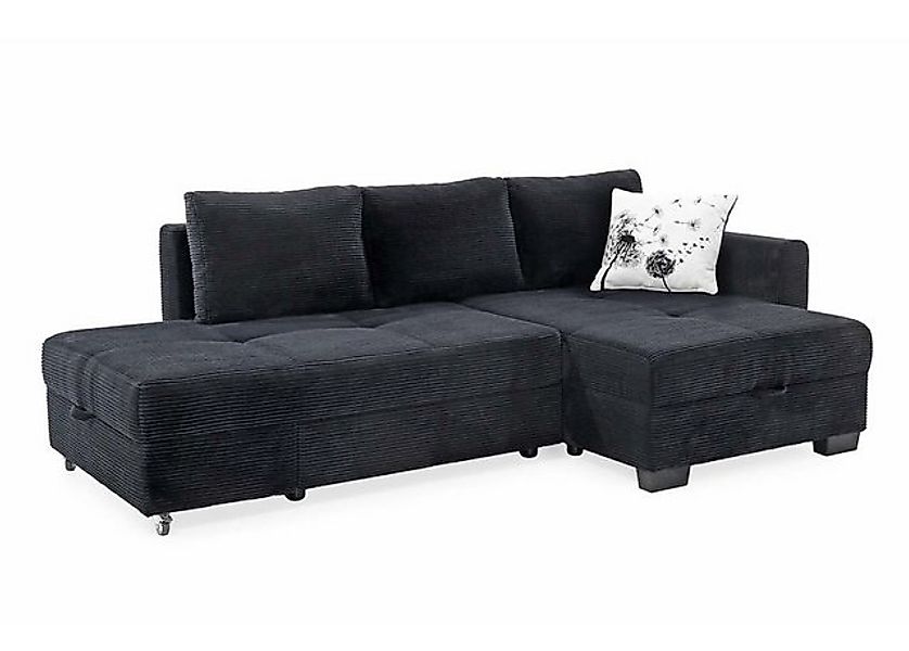 luma-home Ecksofa 15216, mit Schwenkfunktion 247x155 cm für Umbau zum Doppe günstig online kaufen