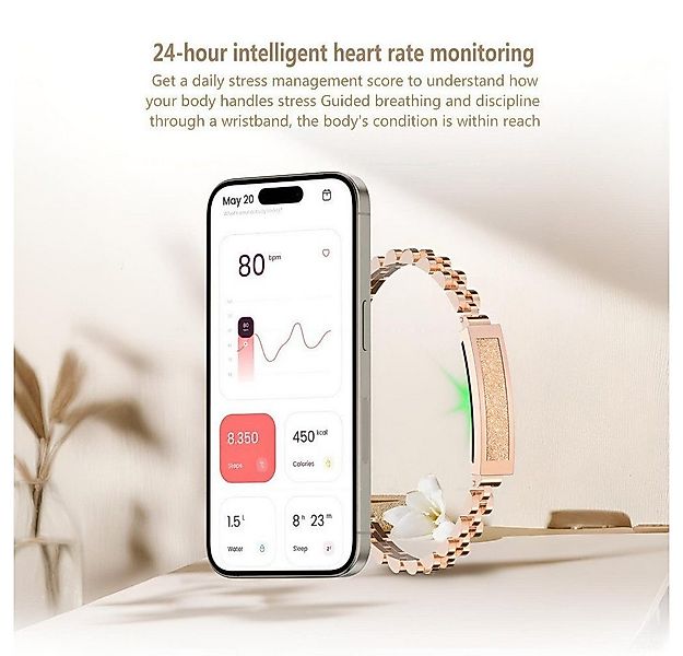 ibettertec Armband Smartarmband Armband Damen Intelligentes Smartarmband (F günstig online kaufen