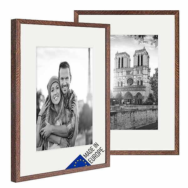 PHOTOLINI Bilderrahmen 2er Set Echtholz mit günstig online kaufen