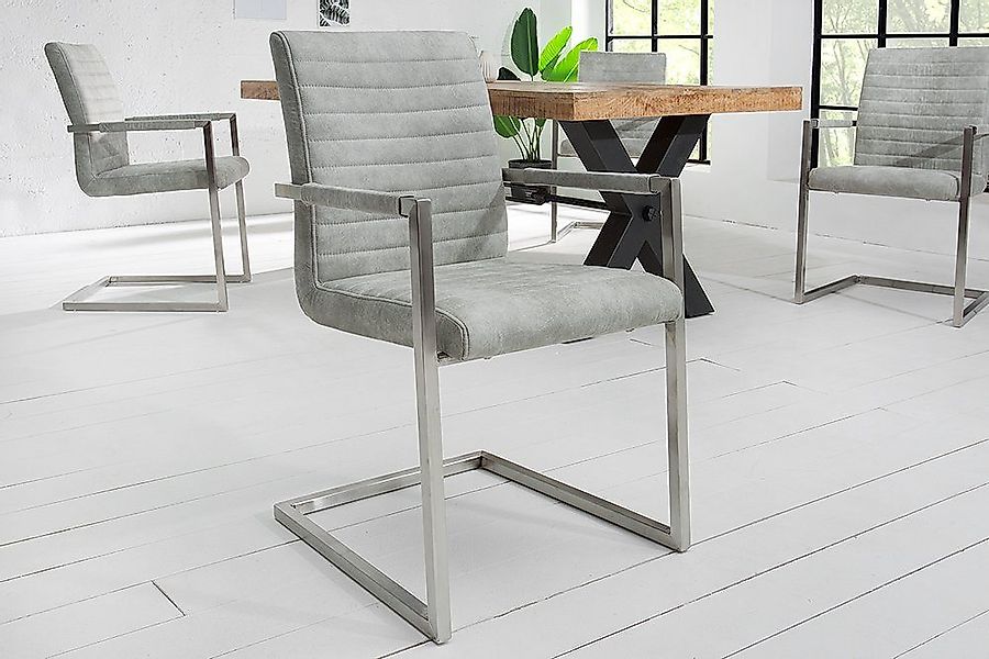 riess-ambiente Freischwinger LOFT stone grau / günstig online kaufen