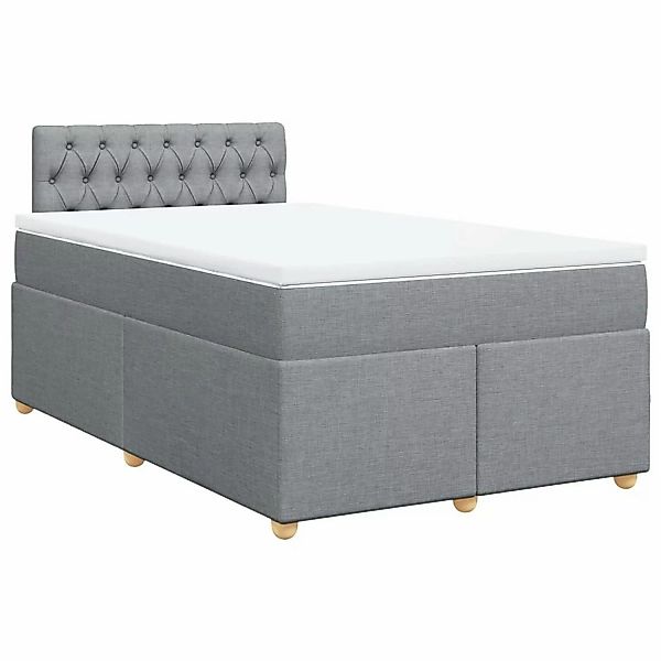 vidaXL Boxspringbett mit Matratze Hellgrau 120x200 cm Stoff2098296 günstig online kaufen