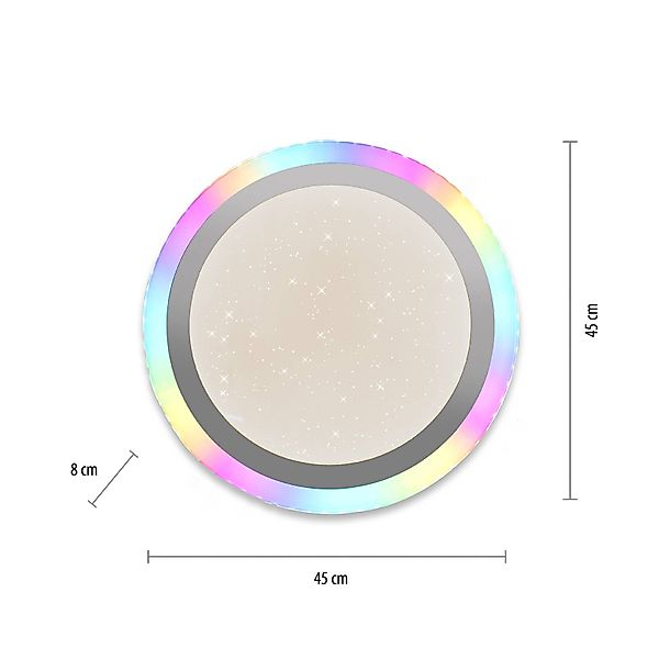 JUST LIGHT Deckenleuchte »CYBA«, 2 flammig, Leuchtmittel LED-Board-LED-Boar günstig online kaufen