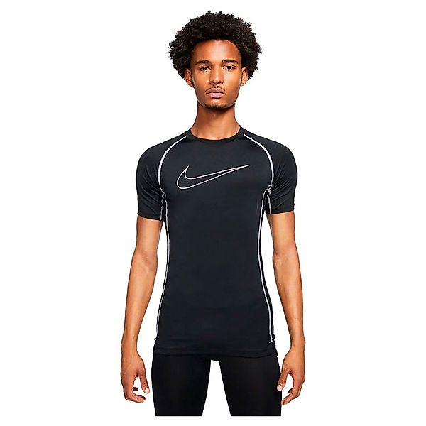 Nike Pro Dri Fit Kurzärmeliges T-shirt 2XL Black / White / White günstig online kaufen