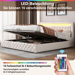 REDOM Polsterbett Polsterbett Doppelbett Stauraumbett Bett günstig online kaufen