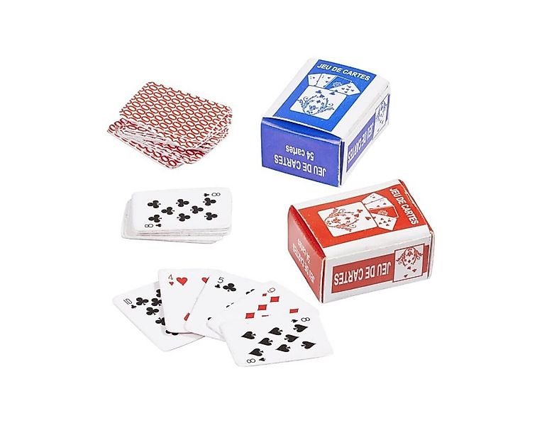 HobbyFun Wichtel Miniatur Spielkarten, 2 Sets - Wichtel- und Puppenstube günstig online kaufen