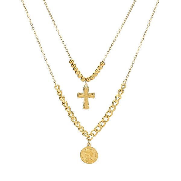 KARMA Kette mit Anhänger 2lagige Halskette günstig online kaufen