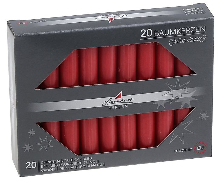Steinhart Kerzen Adventskerze Baumkerzen durchgefärbt Altrot 95 x Ø 13 mm, günstig online kaufen