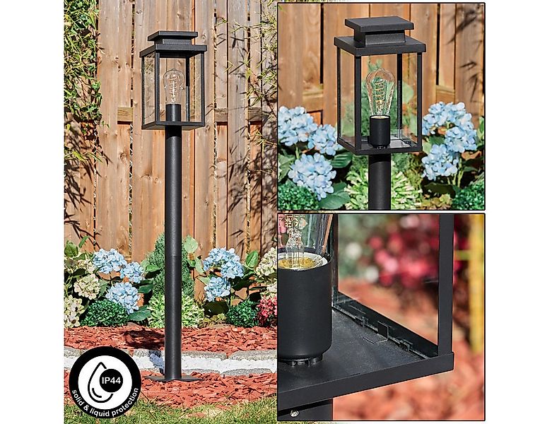 hofstein Pollerleuchte Außenwegeleuchte aus Metall/Glas in Schwarz/Klar, We günstig online kaufen