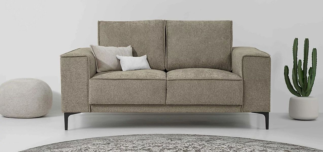 Places of Style 2-Sitzer "Kompaktsofa Oland, Struktur, Flachgewebe, Luxus-M günstig online kaufen
