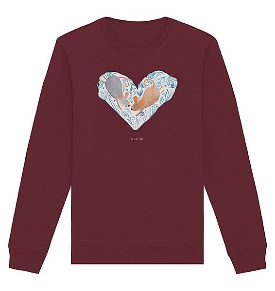 Mr. & Mrs. Panda Longpullover Mäuse Herz Größe S - Burgundy - Geschenk, Ver günstig online kaufen