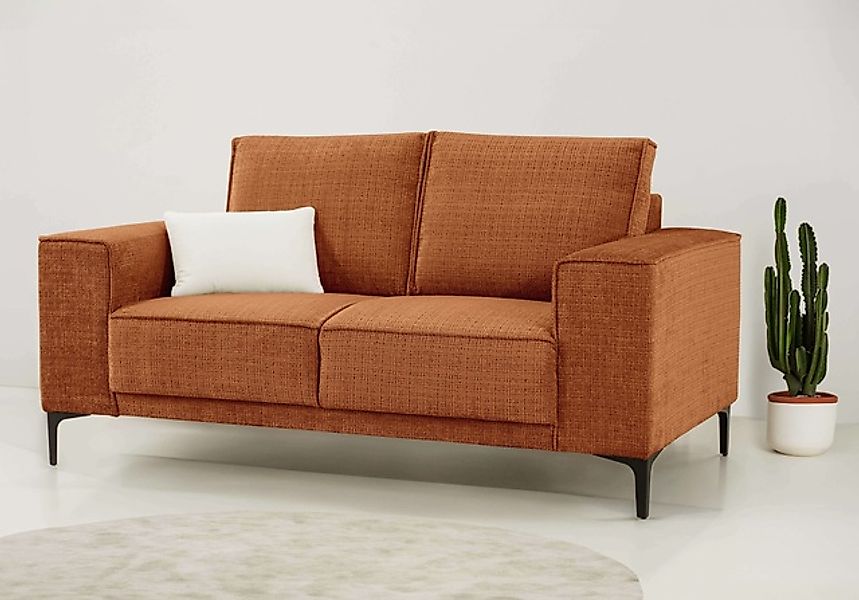 Places of Style 2-Sitzer »Kompaktsofa Oland, Struktur, Flachgewebe, Luxus-M günstig online kaufen