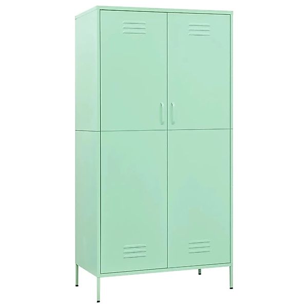 Kleiderschrank Minzgrün 90x50x180 Cm Stahl günstig online kaufen