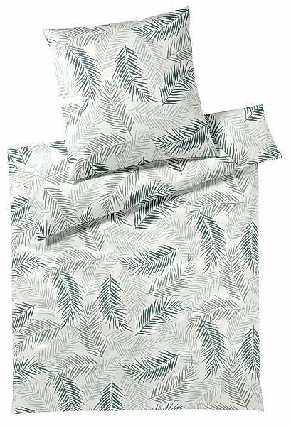 Elegante Bettwäsche "Palm" 2 Stk. angenehmes Hautgefühl günstig online kaufen
