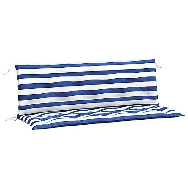 vidaXL Gartenbank-Auflagen 2 Stk Blau&Weiß Gestreift 150x50x7cm Stoff 36170 günstig online kaufen