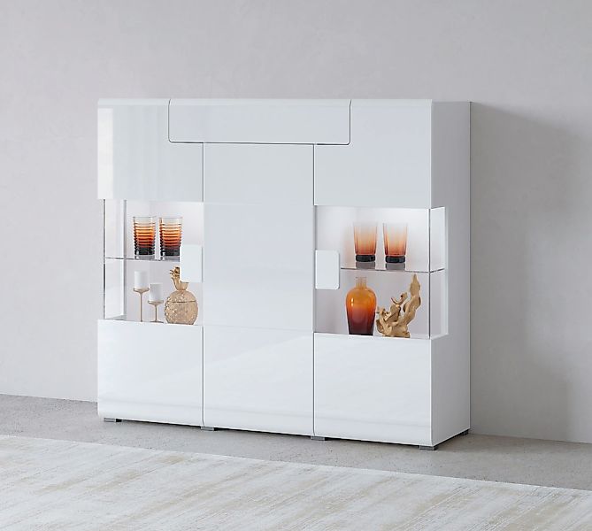 OTTO home Highboard "Toledo,Breite 147,5cm,trendige Hochkommode mit 3Türen günstig online kaufen