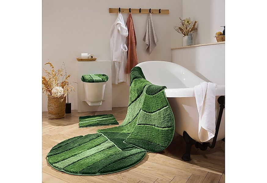 REDBEST Duschmatte Duschvorlage "Louisville" halbrund, Höhe 20 mm, Streifen günstig online kaufen