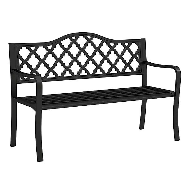 Costway Gartenbank Metall 2 Sitzer mit Rückenlehne 128 x 54 x 89 cm günstig online kaufen