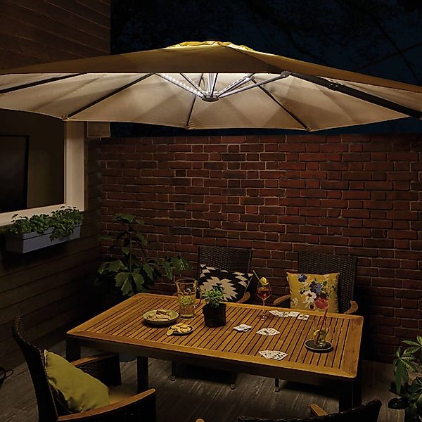 Paulmann LED-Lichterkette Outdoor Mobile Parasol light 3000K 4x0,4m, 4-flam günstig online kaufen