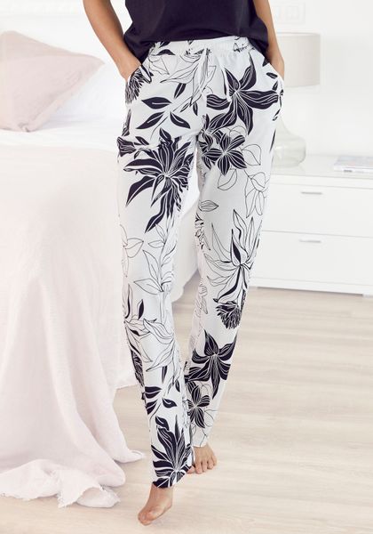 LASCANA Schlafhose mit floralem Druck günstig online kaufen