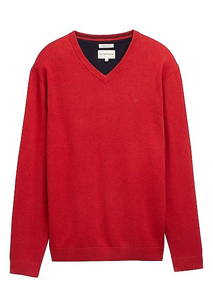 TOM TAILOR Strickpullover Pullover Strickpullover V-Neck (1-tlg) günstig online kaufen