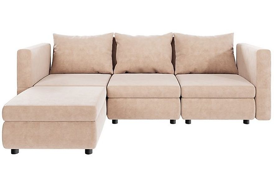 HOMALL Ecksofa U-förmiges Sofa, abnehmbar, 292cm*138cm*86cm, mit 4 Kissen., günstig online kaufen