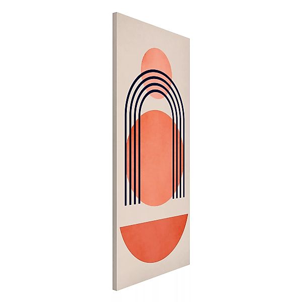 Magnettafel Abstract Shapes In Pink And Blue günstig online kaufen