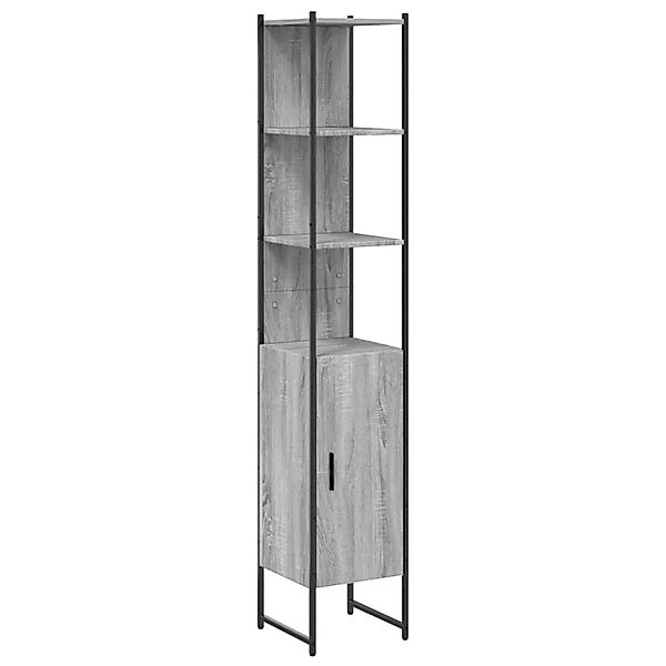 vidaXL Badschrank Grau Sonoma 33x33x185,5 cm Holzwerkstoff 842474 günstig online kaufen