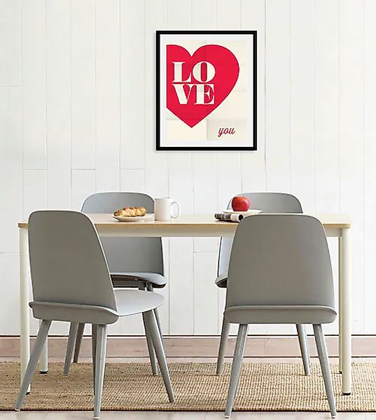 queence Bild »Love you« Herz   Herzbilder   Liebessprüche   Schriftzug 1 St günstig online kaufen