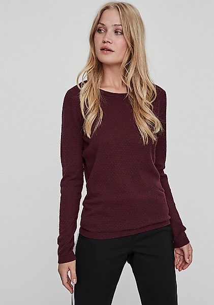 Vero Moda Rundhalspullover VMCARE STRUCTURE LS O-NECK BLOUSE aus Bio-Baumwo günstig online kaufen