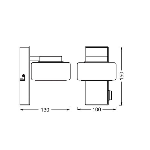 OSRAM LED-Wandleuchte ORBIS FLAME, chrom, Metall, IP44, CCT günstig online kaufen