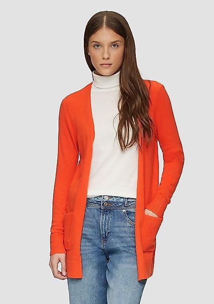 s.Oliver Cardigan Strickjacke Lange Strickjacke mit Rippbündchen günstig online kaufen