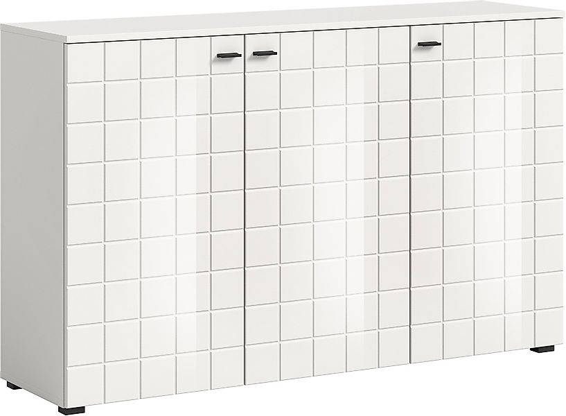 Home affaire Sideboard "Gora, Breite 138 cm, gefräste Front in Waffeloptik günstig online kaufen