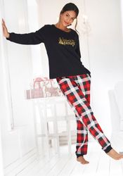 LASCANA Pyjama mit karierter Hose günstig online kaufen