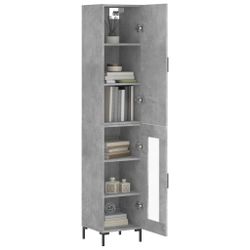 vidaXL Highboard Highboard Betongrau 34,5x34x180 cm günstig online kaufen
