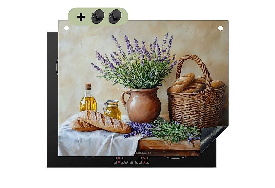 KitchenYeah Küchenrückwand Lavendel - Brot - Stillleben - Vintage, (1-tlg), günstig online kaufen