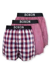 BOXON Boxershorts 3er Pack Web (Spar-Set, günstig online kaufen
