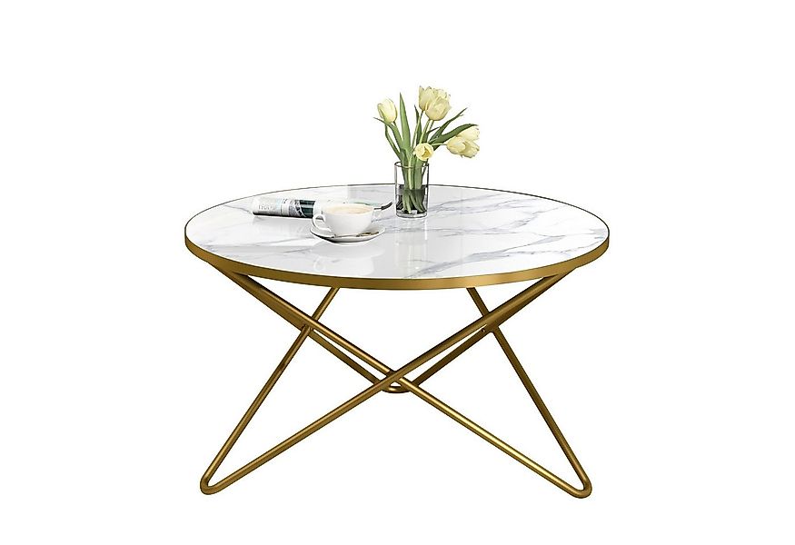 HOLTICO Couchtisch Runder Beistelltisch Wohnzimmertisch Sofatisch (1-St), P günstig online kaufen