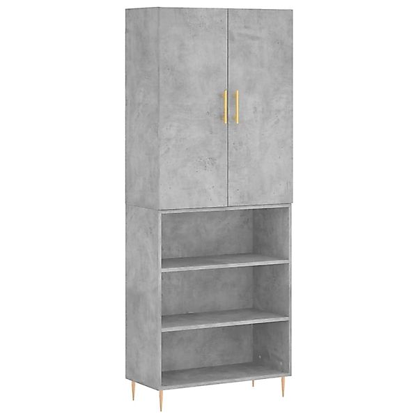 vidaXL Highboard Betongrau 69,5x34x180 cm Holzwerkstoff 3196063 günstig online kaufen