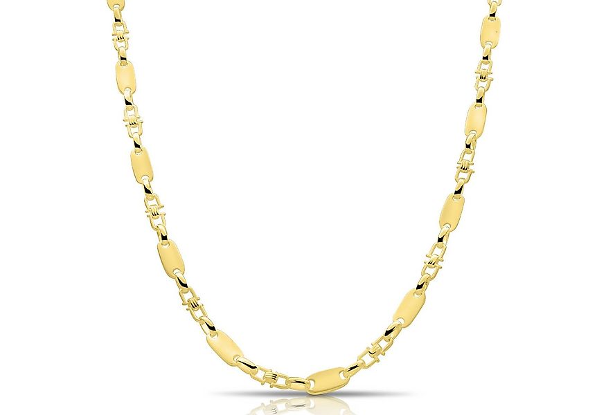 Tony Fein Kette ohne Anhänger Plattenkette 6mm 585er Vergoldet Karabinerver günstig online kaufen