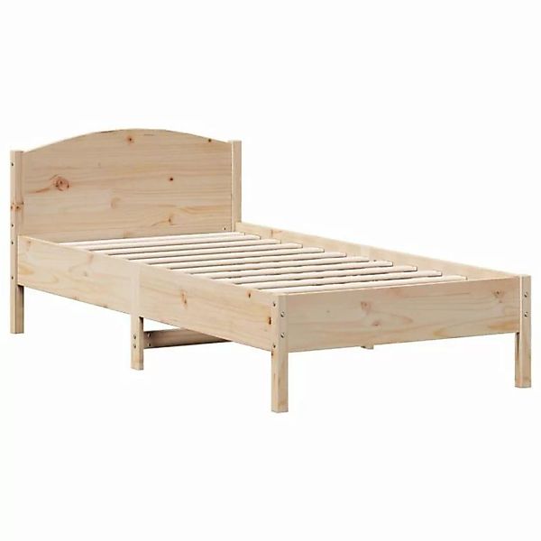 vidaXL Bett Massivholzbett mit Kopfteil 75x190 cm Kiefer günstig online kaufen