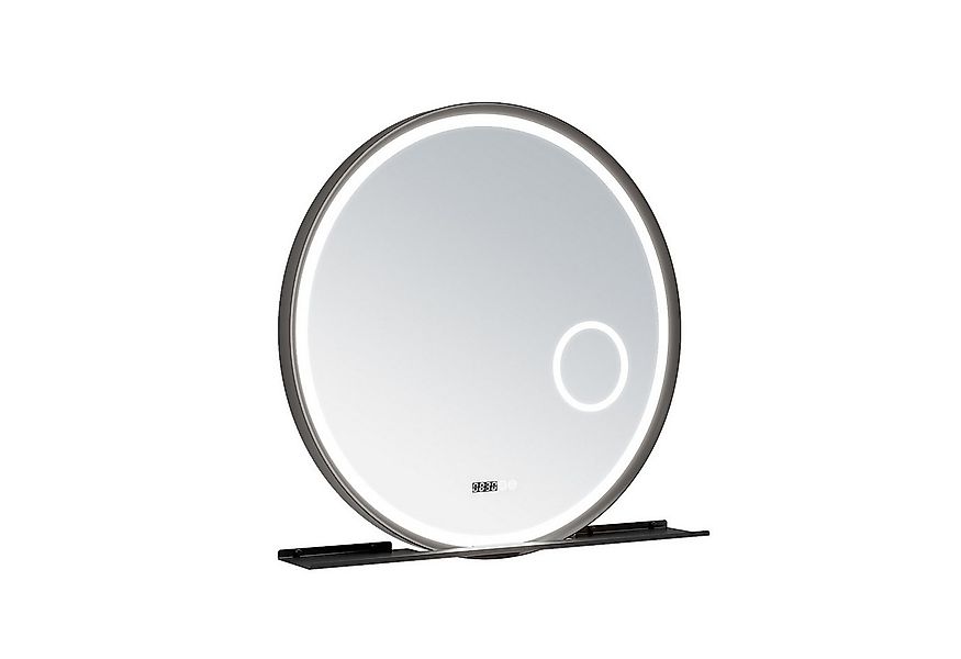 AQUALAVOS Badspiegel Rund 80 cm Spiegel LED Badspiegel mit 3-facher Vergröß günstig online kaufen