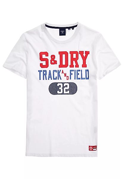 Superdry Herren T-Shirt TRACK & FIELD GRAPHIC TEE Brilliant White Weiß günstig online kaufen