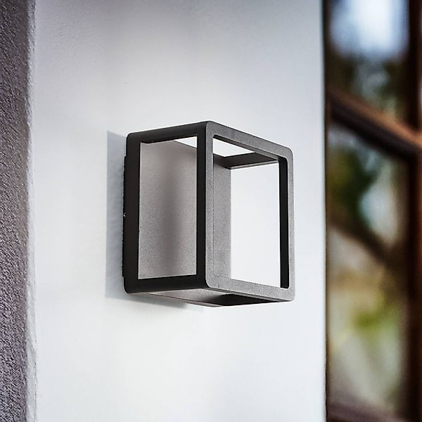 Lucande LED-Außenwandleuchte Thorvid, Höhe 18 cm, schwarz günstig online kaufen