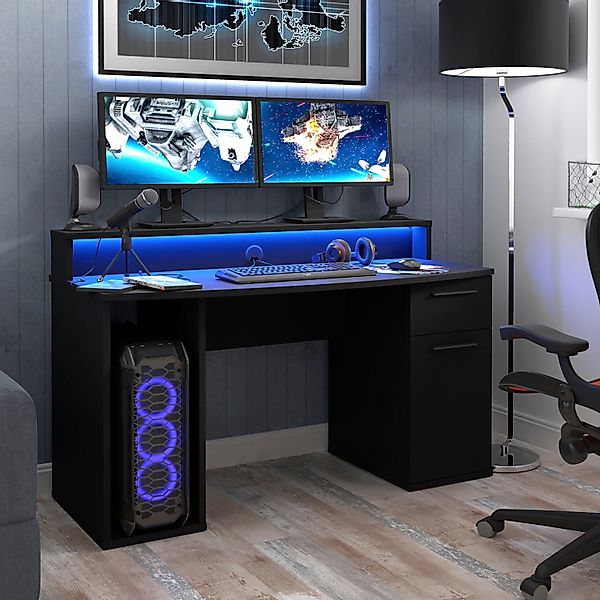 FORTE Gamingtisch Ayo, mit LED-RGB Beleuchtung, günstig online kaufen