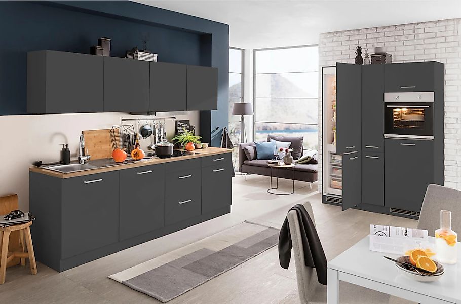 KOCHSTATION Küchenzeile "KS-Kehl" mit E-Geräten, Breite 390 cm, inkl. Kühl/ günstig online kaufen