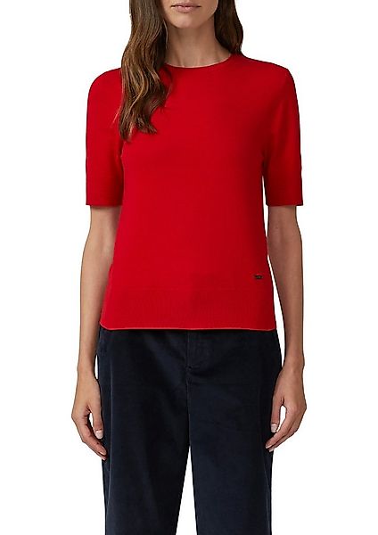 s.Oliver Kurzarmpullover mit Logo Stickerei günstig online kaufen