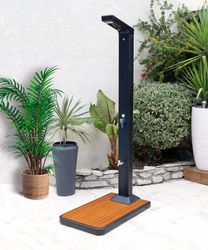 Ubbink Solaris 2 in 1 Bodenplatte Anthrazit für Solar Gartendusche SOLARIS günstig online kaufen